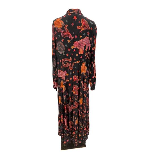 FARM Rio Dresses & Skirts - FARM Rio Black Animal Sky maxi shirtdress Size:M